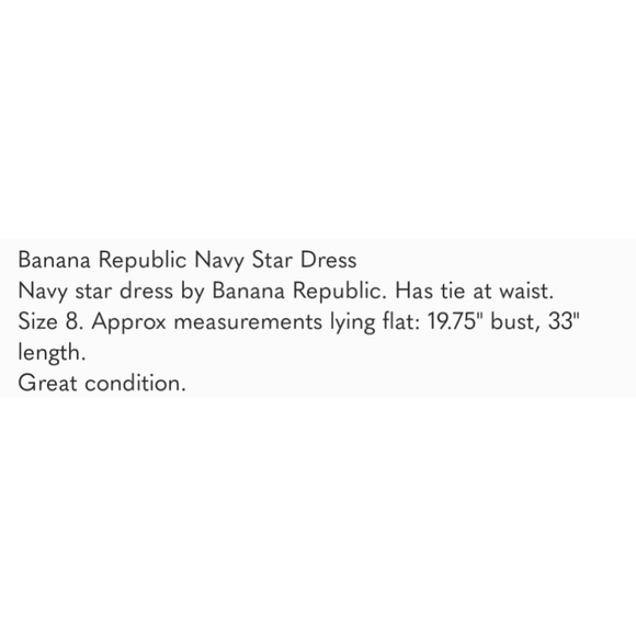 COPY - 🌟 Banana Republic Navy Star 🌟 Dress 👗🌟 - Picture 13 of 14